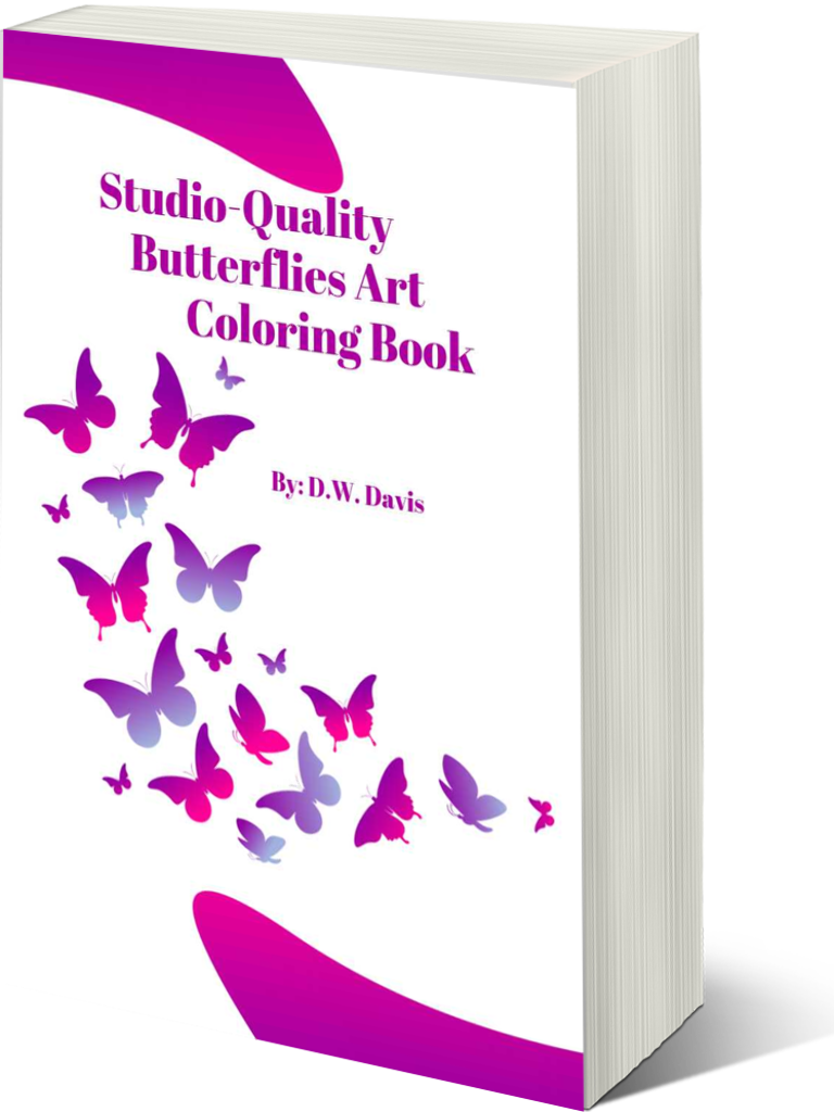 Studio-Quality Butterflies Art Coloring Book