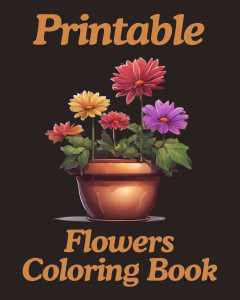 Printable Flowers Coloring Book