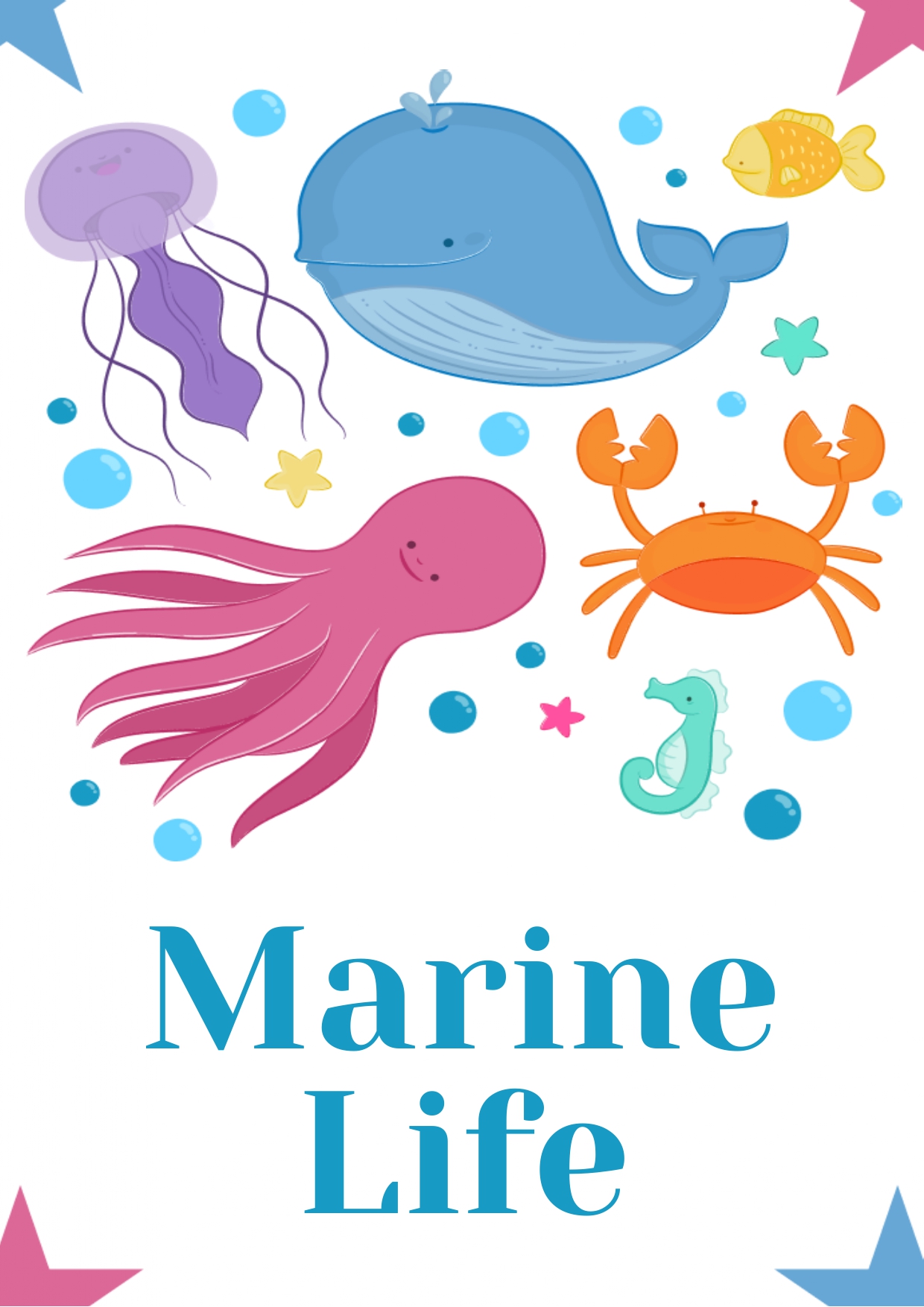 MARINE LIFE ART COLORING BOOK