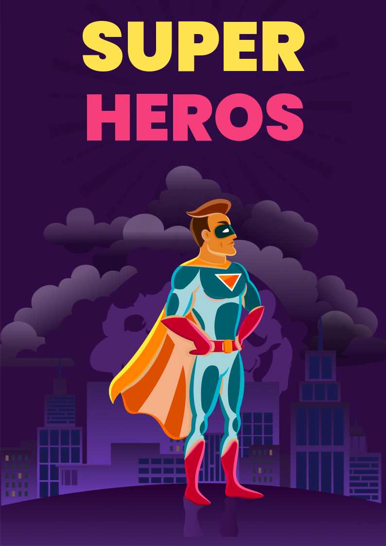 Super Heros Coloring book