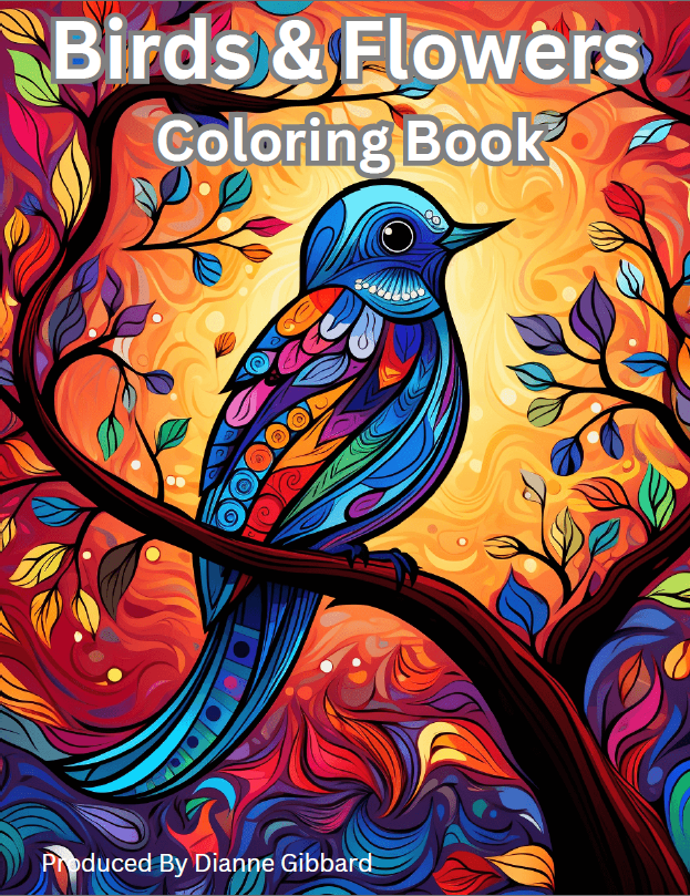 Birds and Flowers Coloring Book