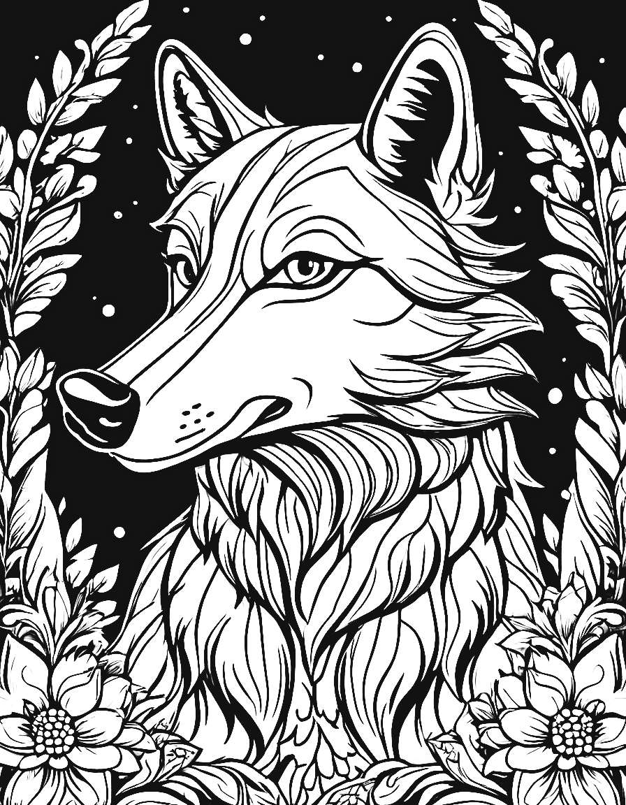 Wild Whiskers: A Wolf Coloring Book