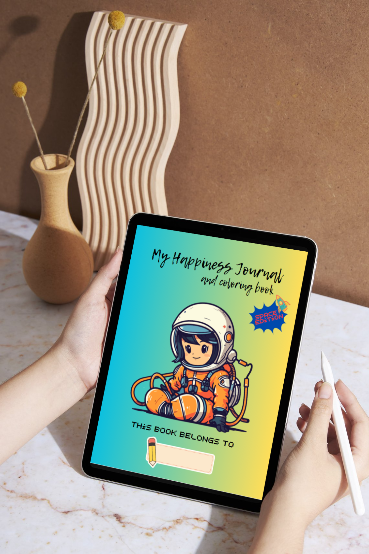 My Happiness Journal & Coloring Book | Space Edition