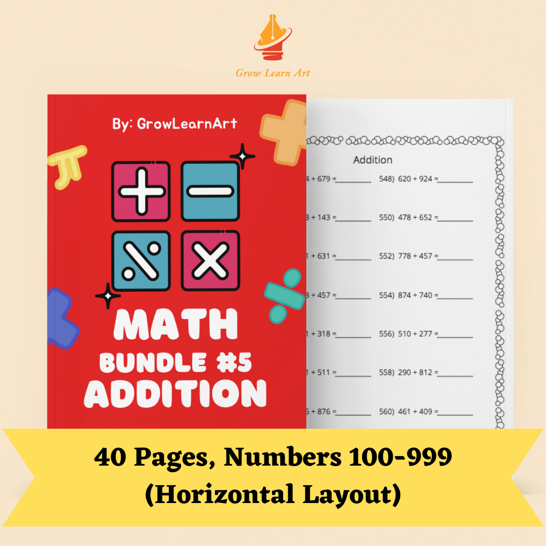 Math Addition, Bundle #5