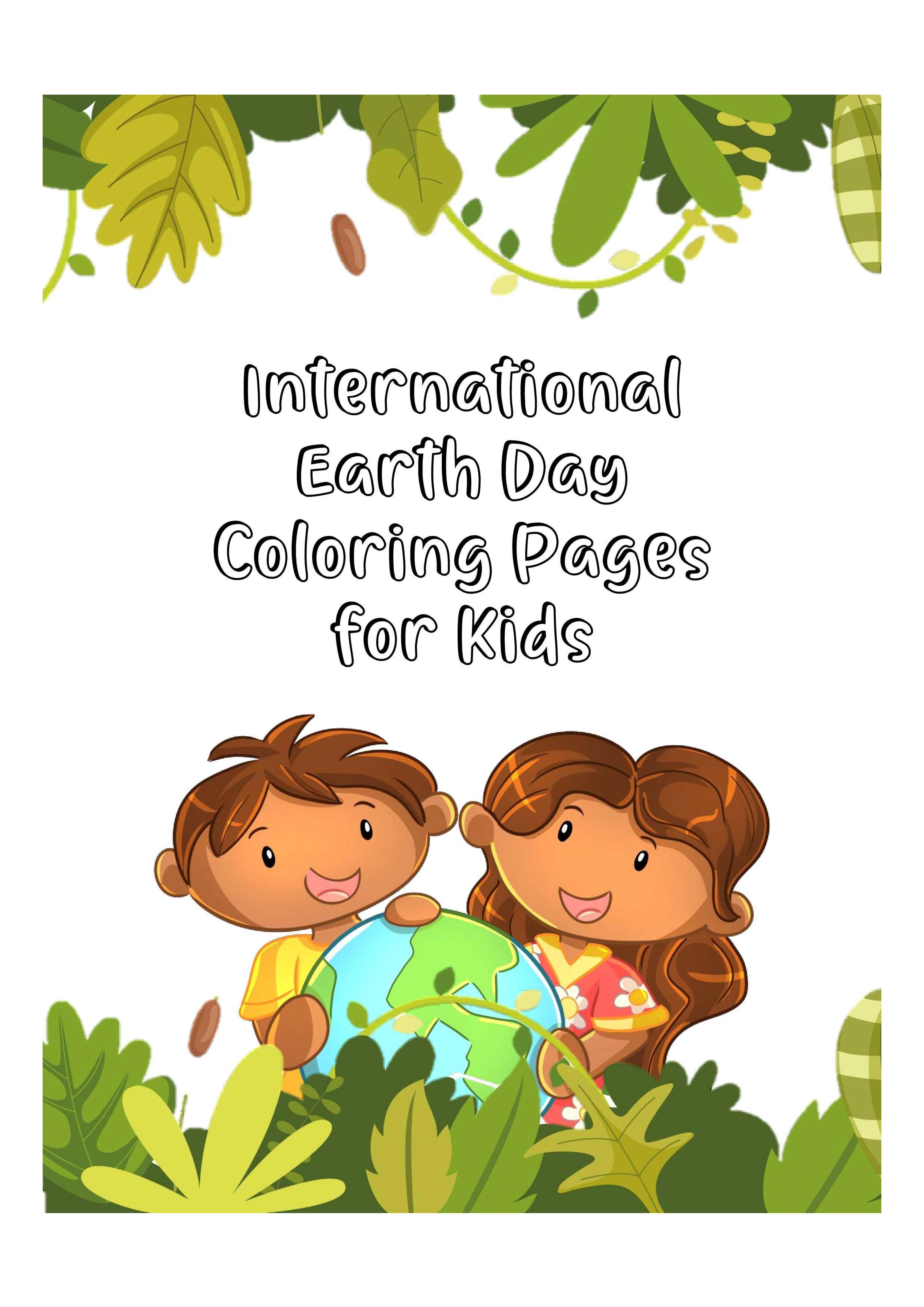 International Earth Day FREE Kids Colouring Book